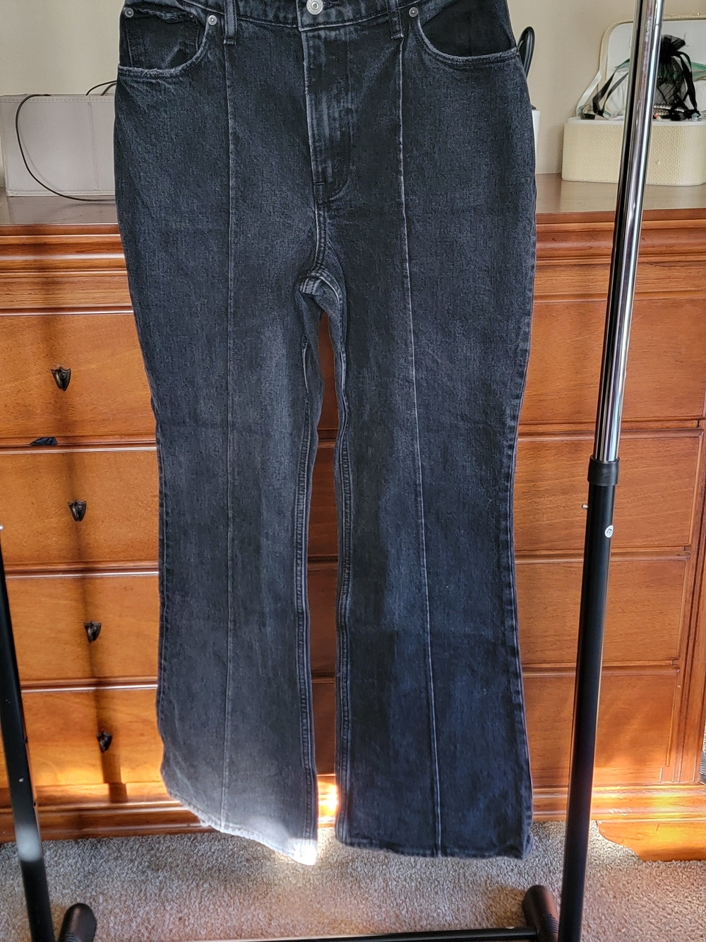 Abercrombie & Fitch Black High-Rise Flare Jeans
